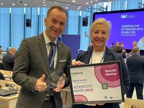 Bgm. Bernhard Auinger &amp; Stadträtin Andrea Brandner (c) Stadt SPÖ