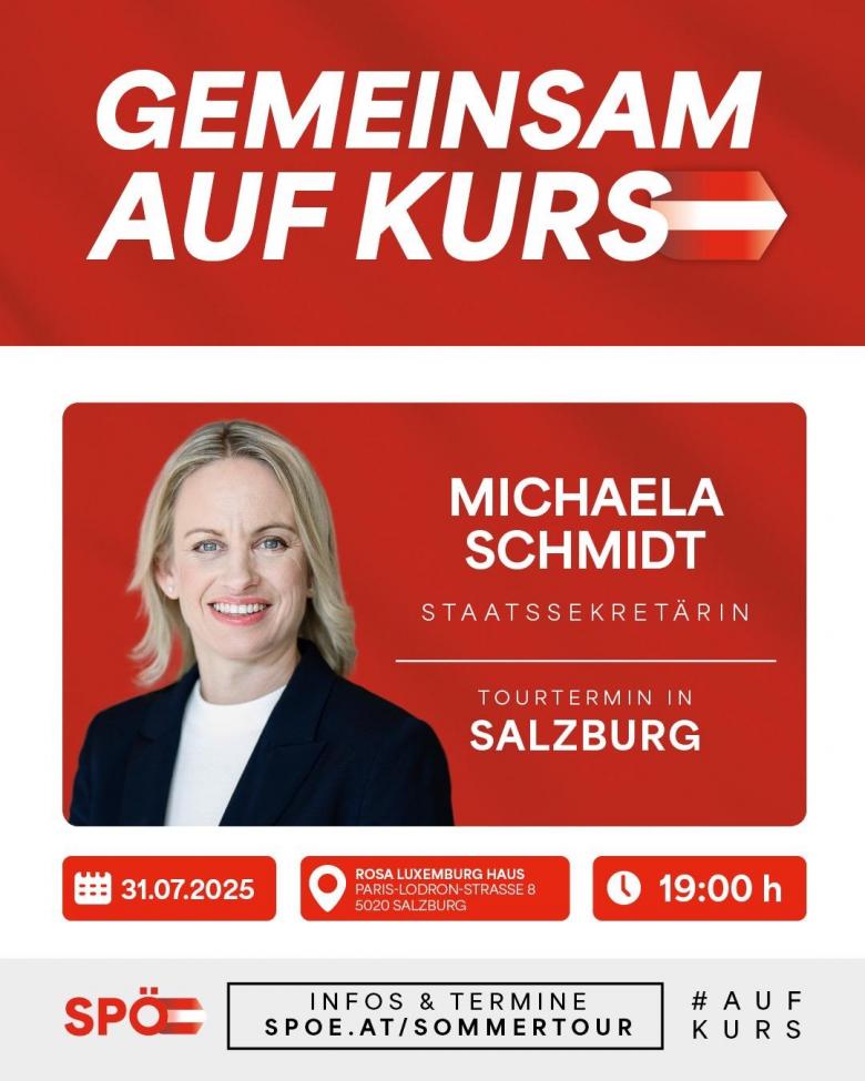 Michaela Schmidt Tourtermin in Salzburg 31.07.25 Michaela Schmidt Tourtermin in Salzburg 31.07.25